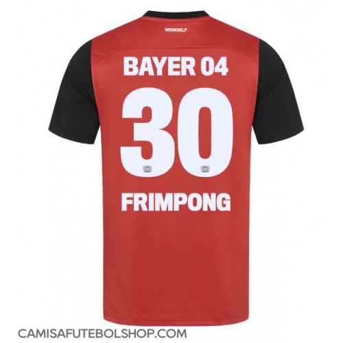 Camisa de time de futebol Bayer Leverkusen Jeremie Frimpong #30 Replicas 1º Equipamento 2024-25 Manga Curta